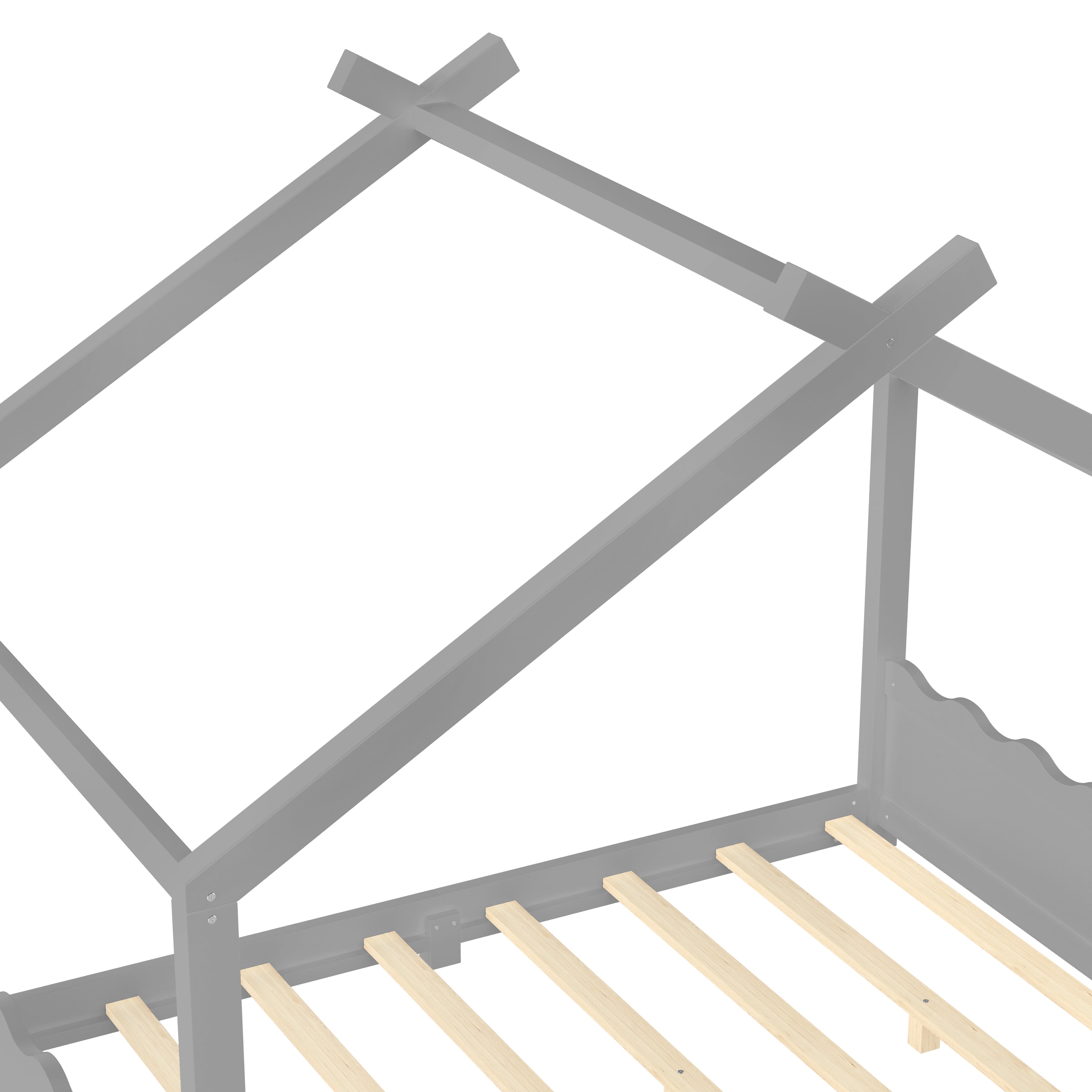 Full House Floor Bed with Support Slats