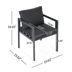 Outdoor Dining Chair Set of 2, All-Weather