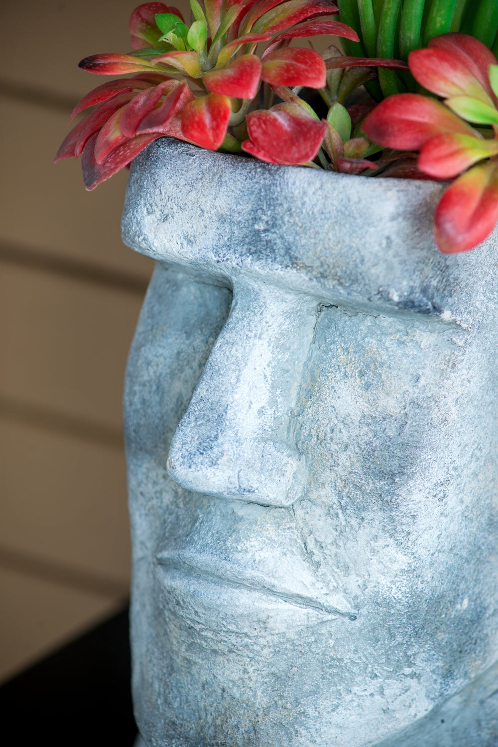 Easter Island Cement Planter - 9"