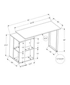 Sleek Computer Desk with Storage Shelves