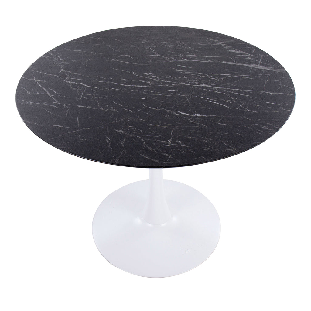 Modern Table with Round Marble Top