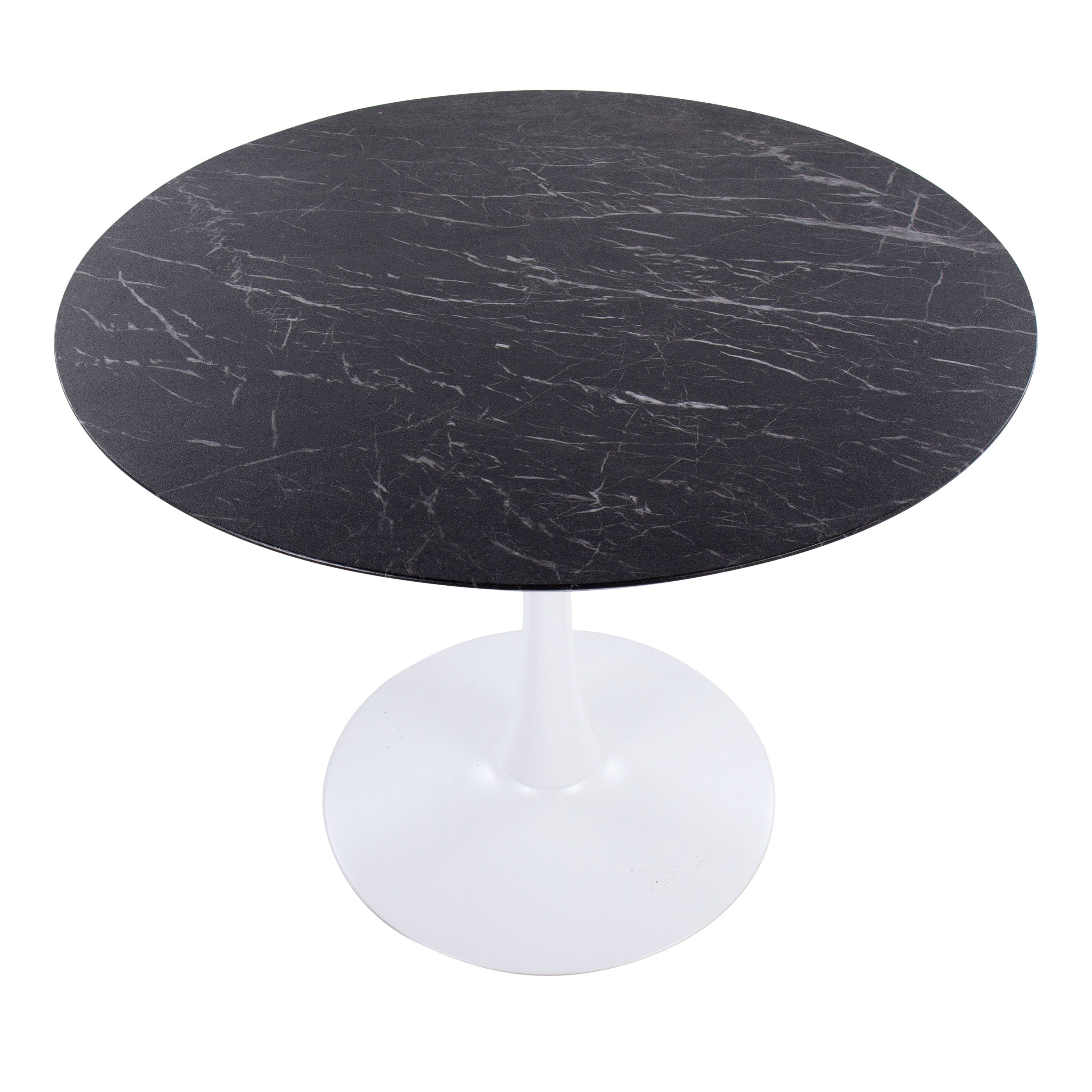 Modern Table with Round Marble Top