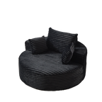 Fluffy Modern Corduroy Sponge Sofa - No Assembly Required