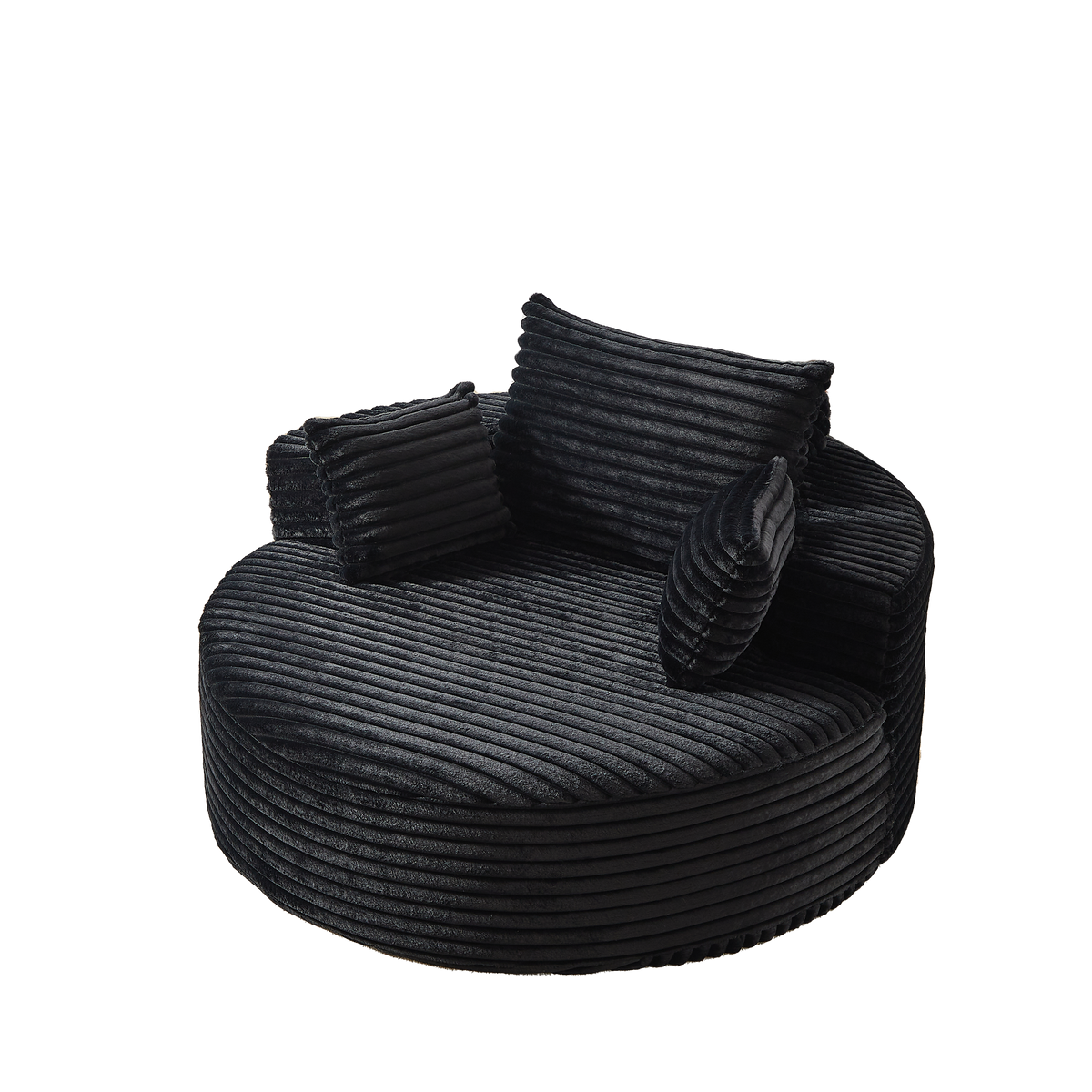 Fluffy Modern Corduroy Sponge Sofa - No Assembly Required