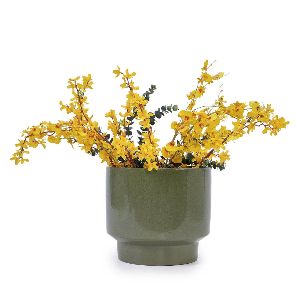 Handmade Solid Glaze Ceramic Planter Set of 3