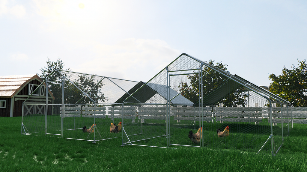 Large Metal Chicken Coop Walk-In Poultry Cage