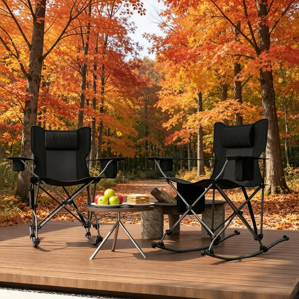 Set of 2 Rocking Camping Chairs