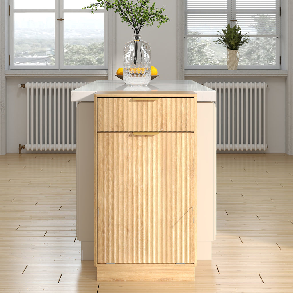 10-Gallon Woodgrain Tilt-Out Trash Can Cabinet