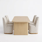 68.75" Wood Dining Table Set with 4 Chairs