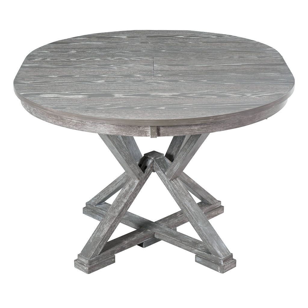 TREXM 5-Piece Retro Functional Dining Table Set
