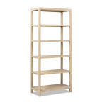 Ellis 71" Reclaimed Wood 5-Shelf Open Frame Bookcase