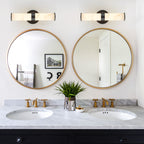 Resin Imitation Marble Texture Wall Light with Black Iron Frame