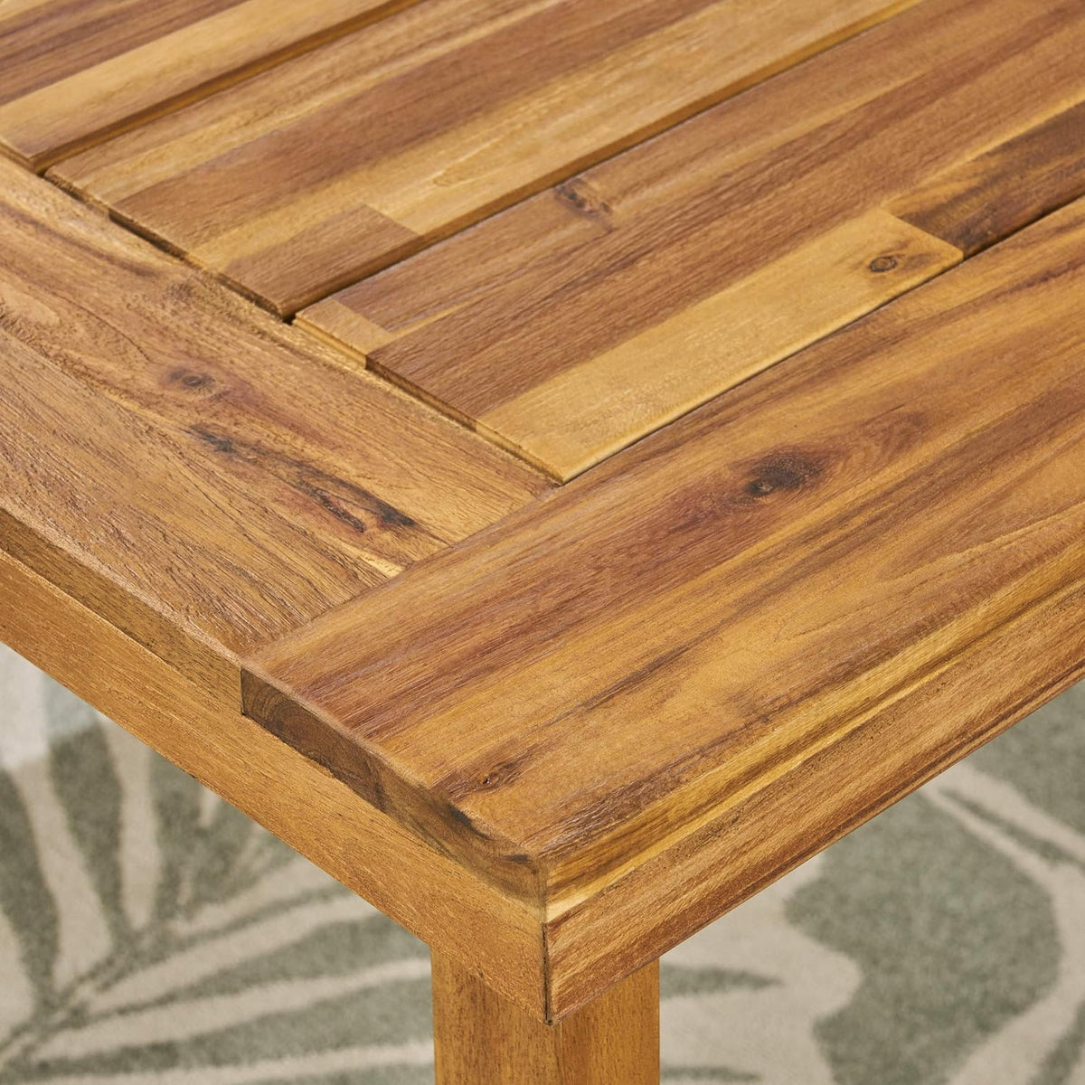 3Pcs Outdoor Acacia Wood Dining Set, Sandblast