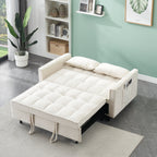 Modern Velvet Sofa Bed - 3 in 1 Convertible Loveseat