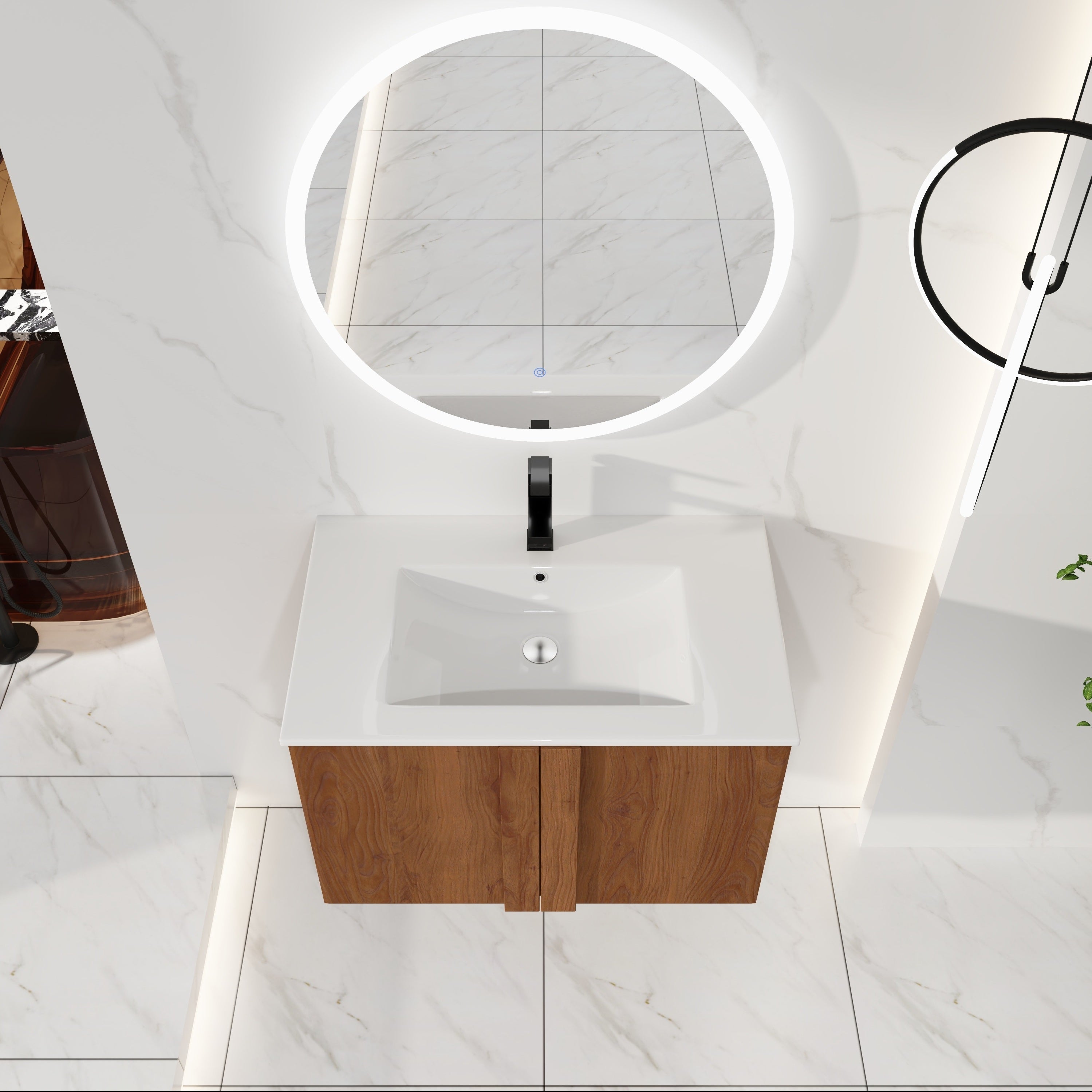30" Wall-Mounted Bathroom Vanity with Sink Combo