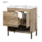 30" Modern Wood Fixture Bathroom Vanity