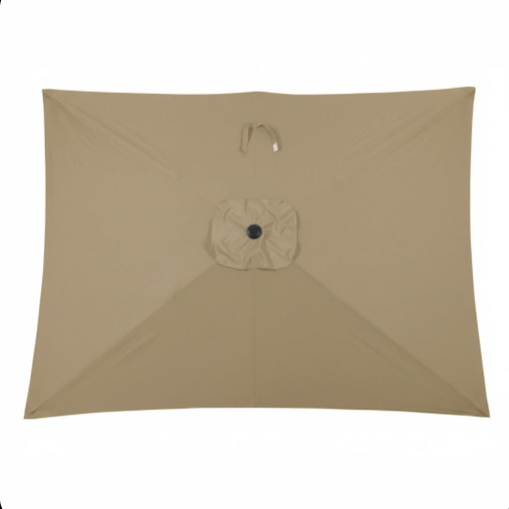 6.5 x 10 ft Khaki Rectangular Patio Umbrella