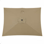 6.5 x 10 ft Khaki Rectangular Patio Umbrella
