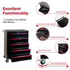 Rolling Metal Tool Chest with 5 Drawers