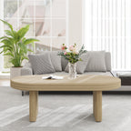 Mid Century Modern Oval Fluted Coffee Table