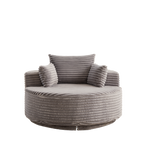 55'' Corduroy Foam Single Swivel Chair