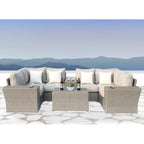 Fully Assembled Outdoor Wicker Seating Group for 4 with Cushions