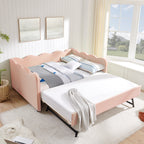 Full Size Cozy Gingham Daybed with Twin Size Trundle