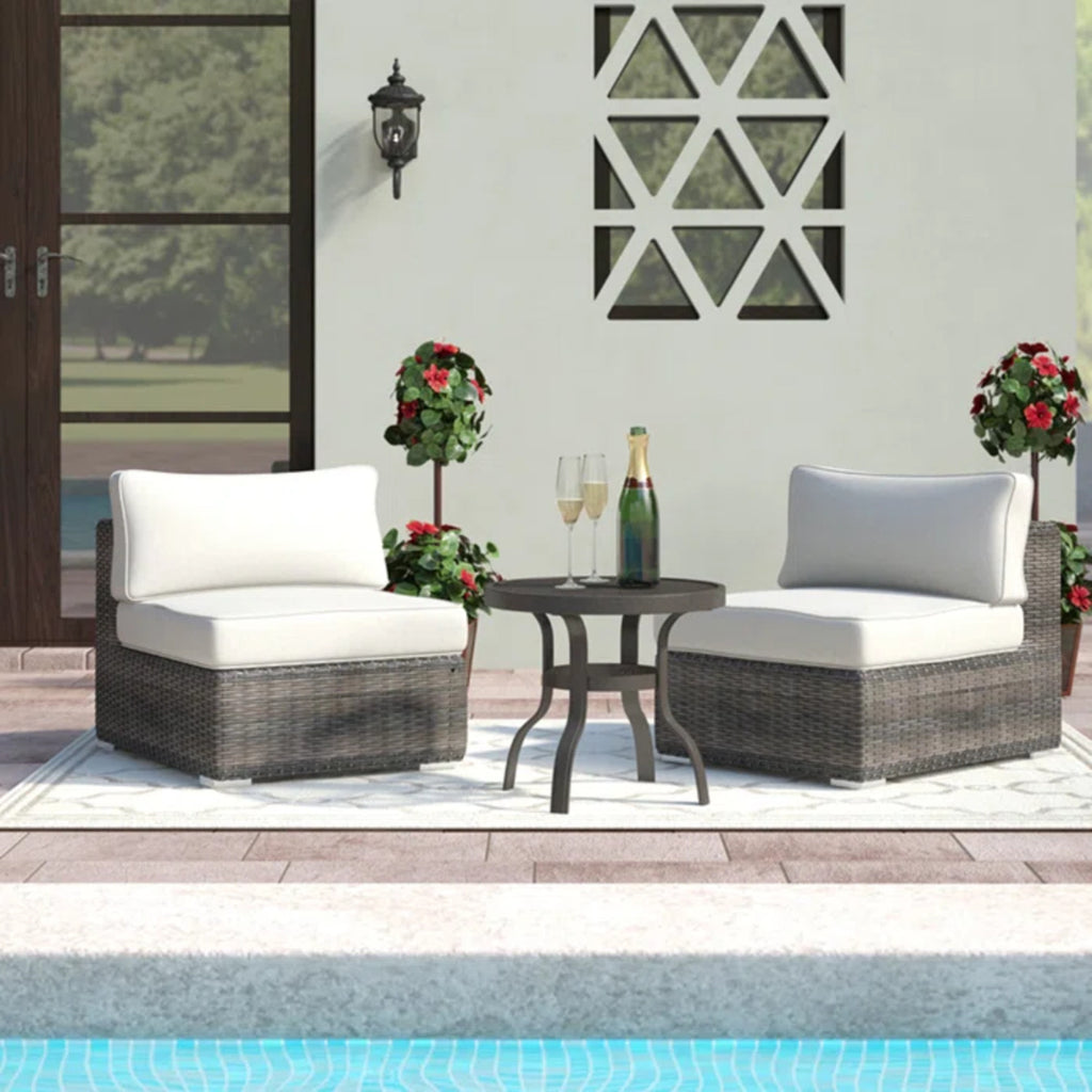 Minnesota Wicker Sectional Armless Seats