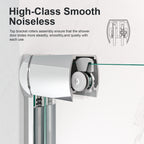 44"-48"W x 72"H Semi-Frameless Double Sliding Shower Door