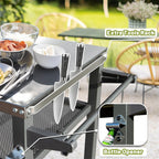 3-Shelf Outdoor Grill Table