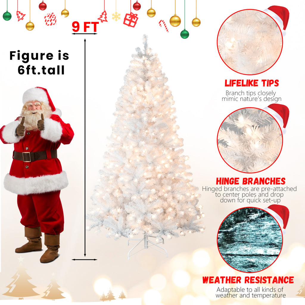 9FT Pre-Lit Christmas Tree