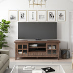 Acadian 60 Inch Wide Solid Wood TV Stand in Rustic