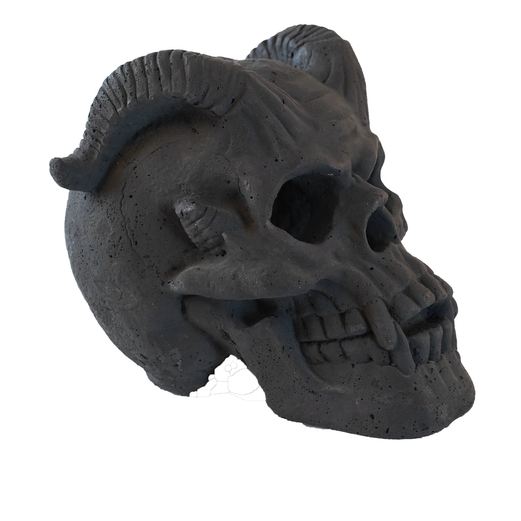 Human Skull Fire Pit Gas Log