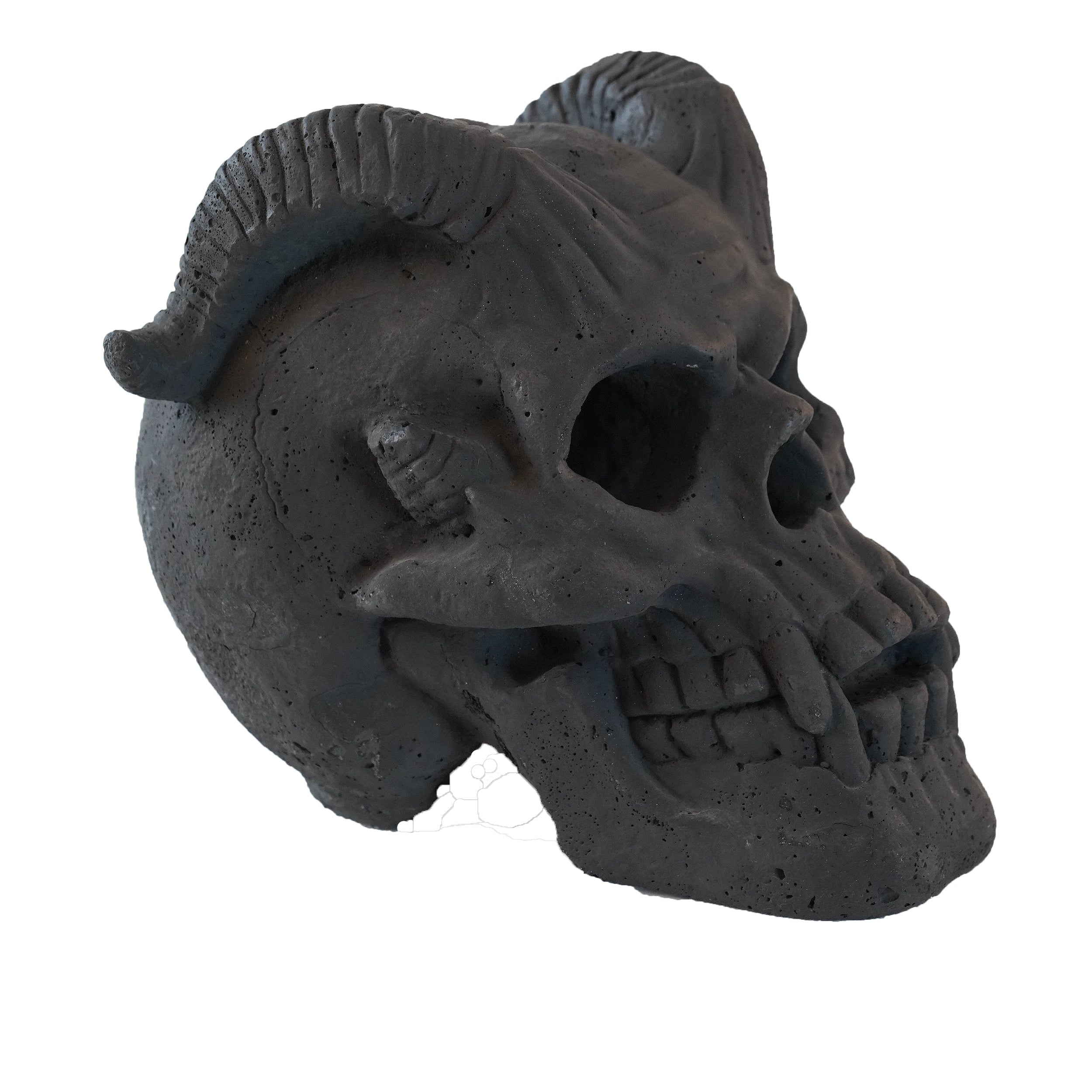 Human Skull Fire Pit Gas Log