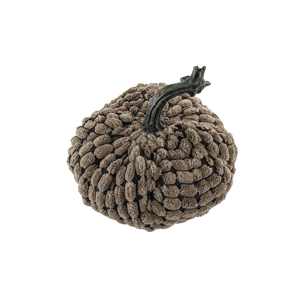 Set of 3 Chenille Weighted Pumpkins - Dark