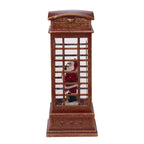4x4x10"H Christmas Lighted Water Spinning Phone Booth With Santa