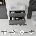 24 Inch Floating Bathroom Vanity with Sink