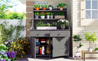 TOPMAX 65-Inch Garden Potting Bench Table
