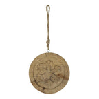 6" x 6" Wooden Hanging Circle with Snowflake Cut - Set of 12