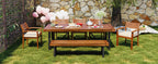 GO Outdoor Wood Dining Set for 7-8 Persons