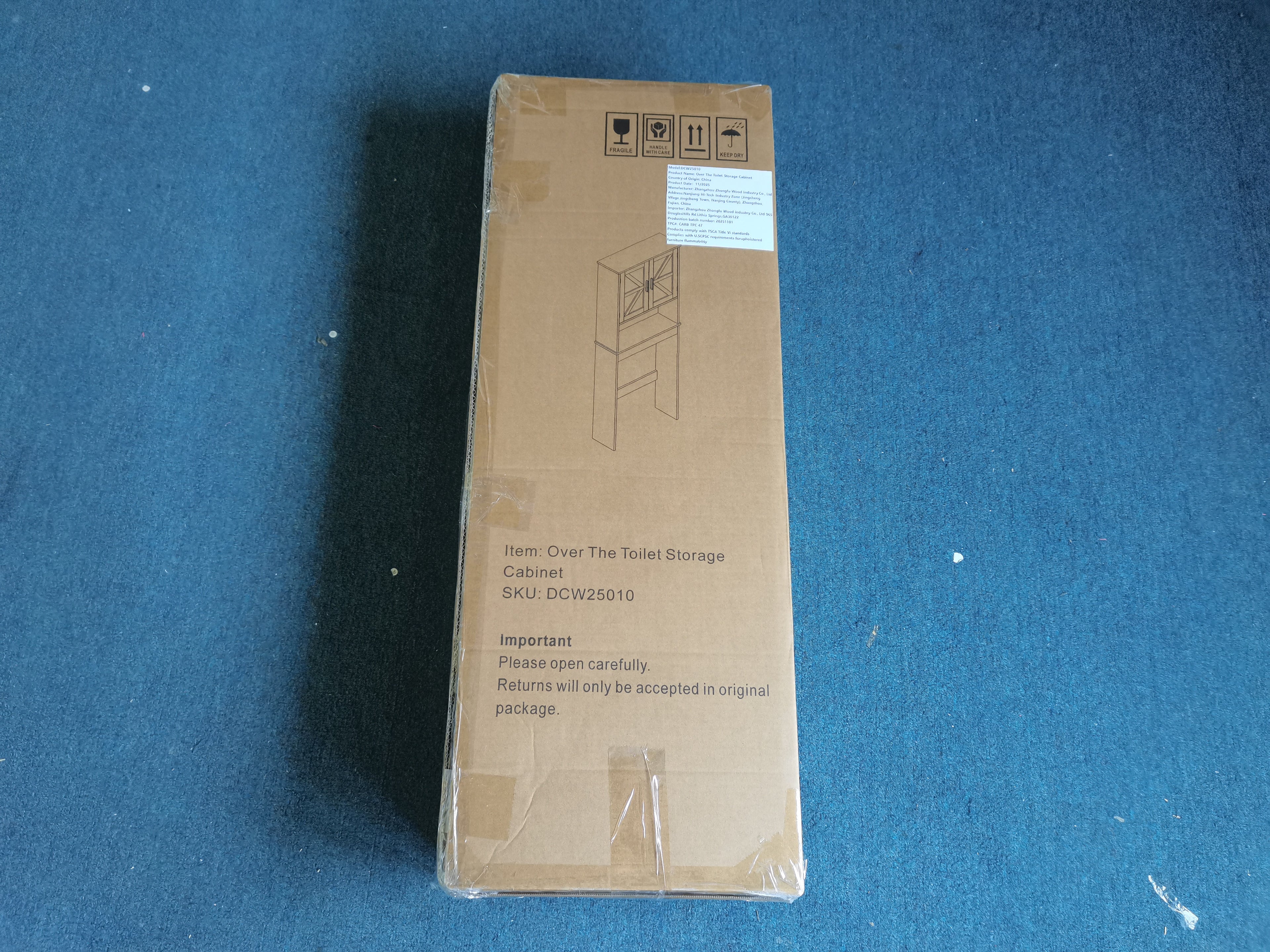 Over The Toilet Storage Cabinet with Adjustable Shelf