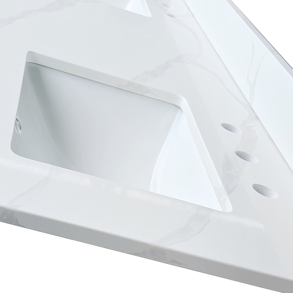 61-Inch Quartz Double Bathroom Vanity Top