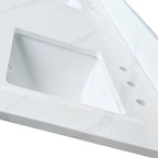 61-Inch Quartz Double Bathroom Vanity Top