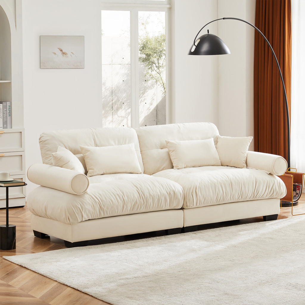 Large Size Modern Velvet Two-Seater Sofa