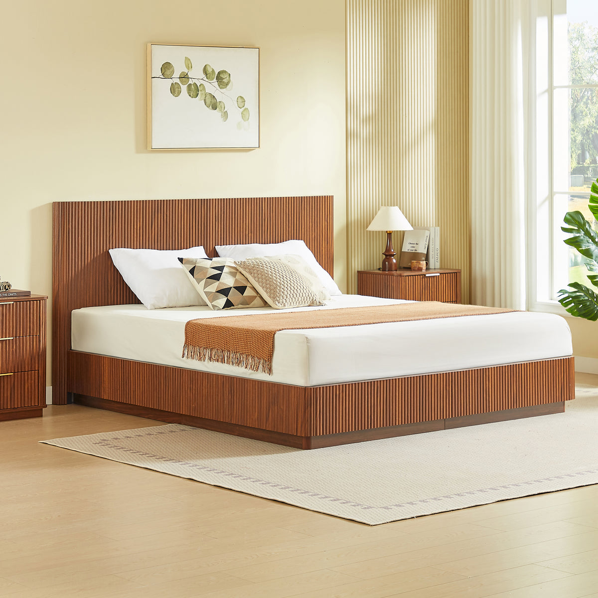 King Size Bed Frame With LED Lights