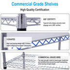 6 Tier Heavy Duty Adjustable Metal Shelving Unit