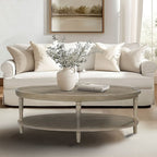 Oval Coffee Table with Shelf