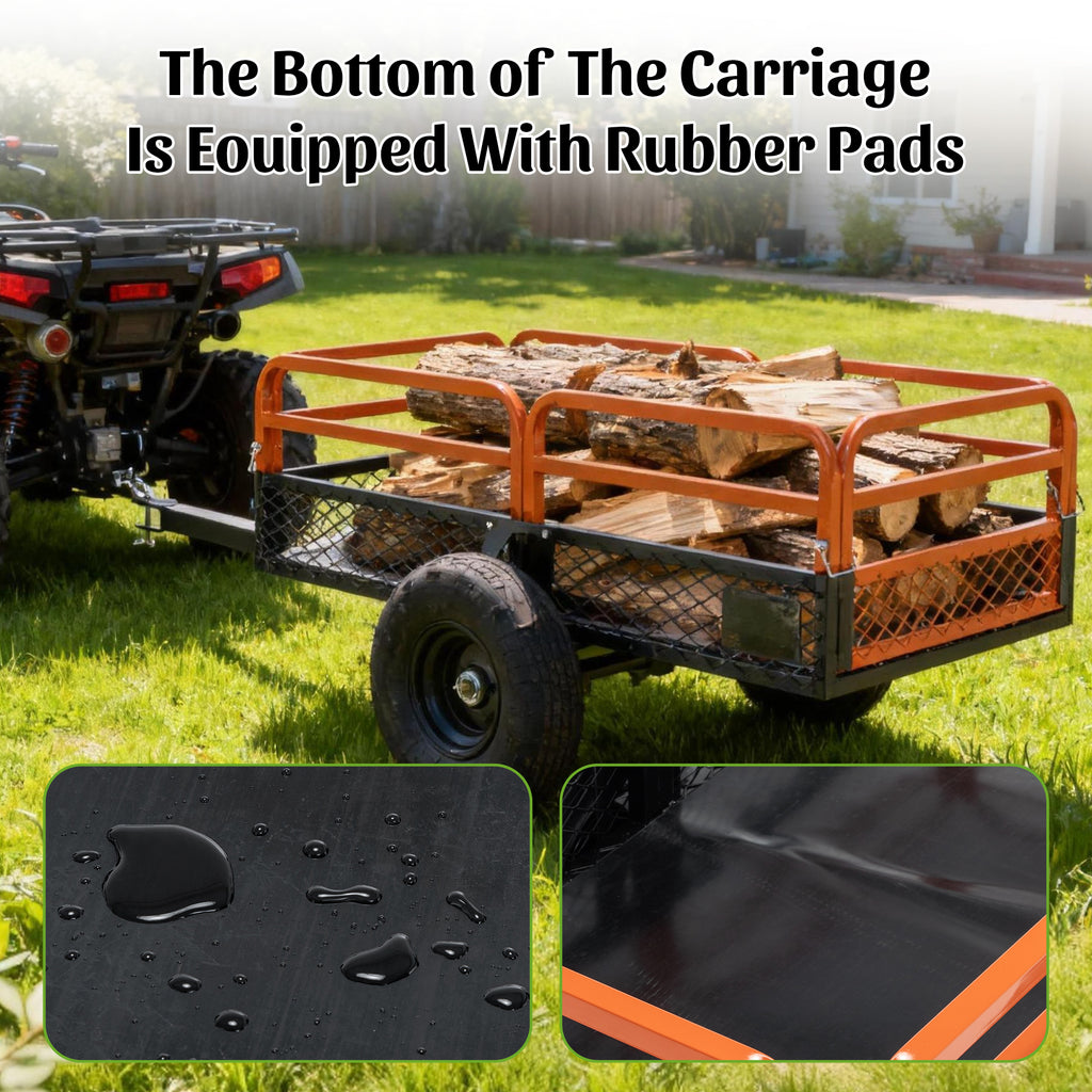 1500LBS Capacity 15 Cubic Feet Dump Cart Trailer
