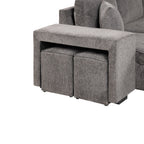 104.5" Modern L-Shape 3 Seat Reversible Sectional Couch