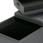 Avalon 42 Inch Wide Storage Ottoman in Stone